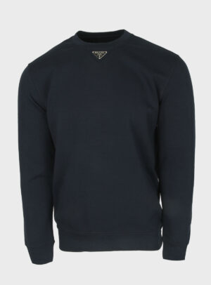 D100157 Sweater Triangle Neck Patch Antraciet