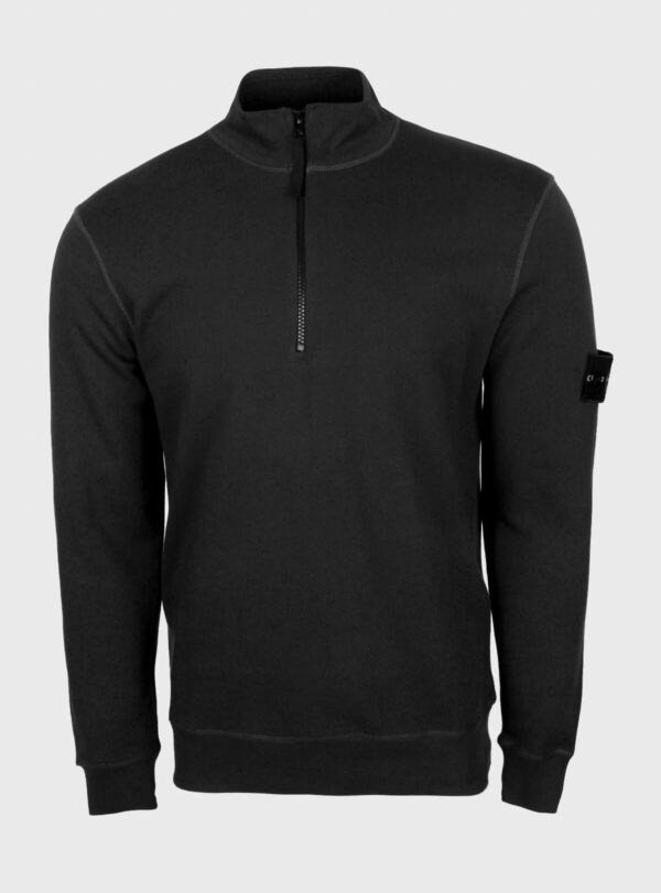 Sweater Quarter Zipper Compass Patch