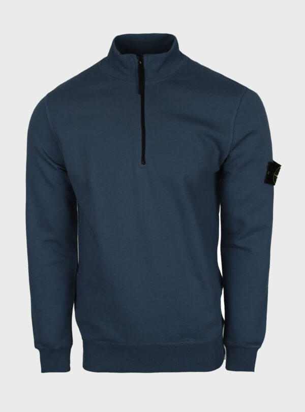 Sweater Quarter Zipper Compass Patch