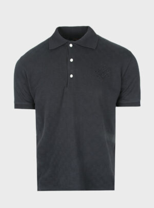 Polo Damier Cotton Pique