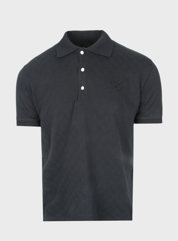 Polo Damier Cotton Pique