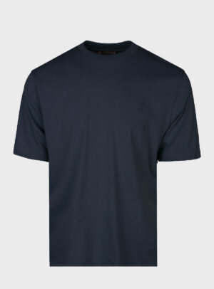 T-Shirt Heart Chest Logo Navy