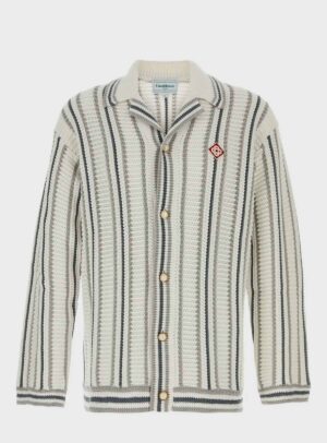 T-shirt Striped Crochet-Knit