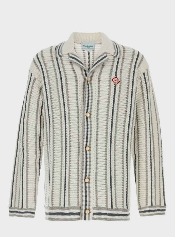 T-shirt Striped Crochet-Knit