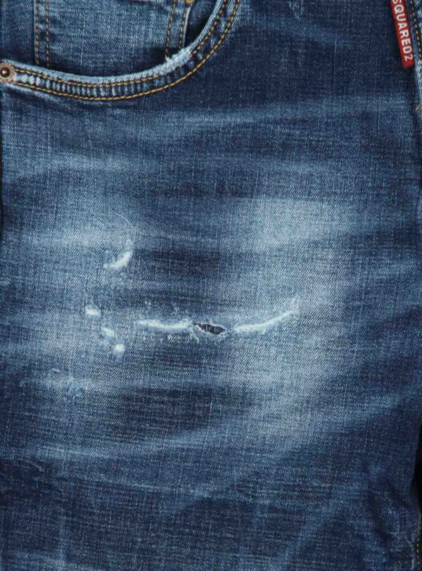 Denim Short DSQ Green Patch