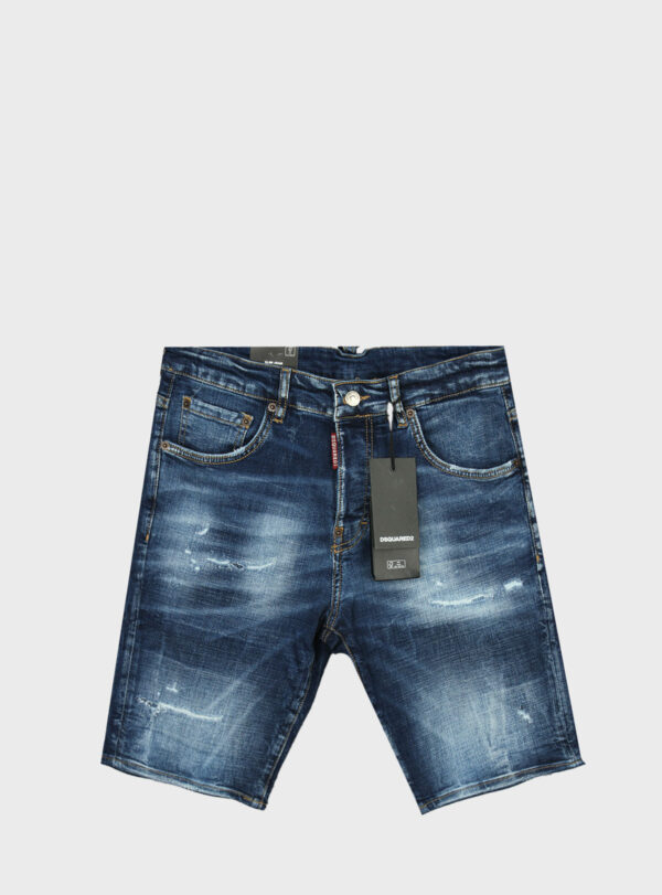 Denim Short DSQ Green Patch