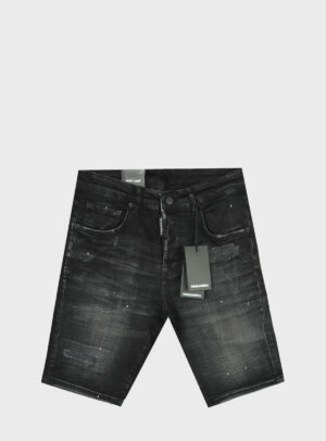 Denim Short DSQ Black on Patch