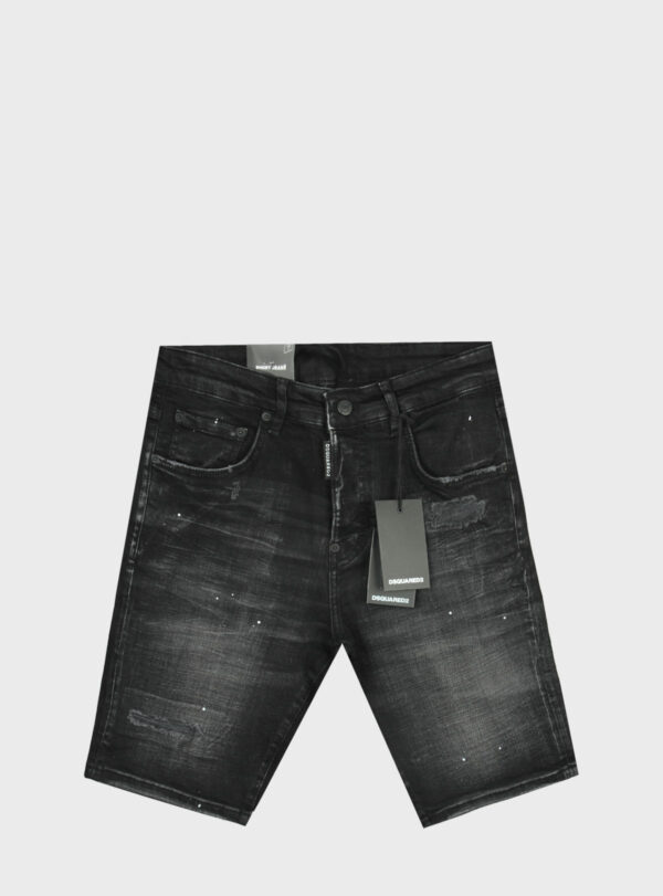 Denim Short DSQ Black on Patch
