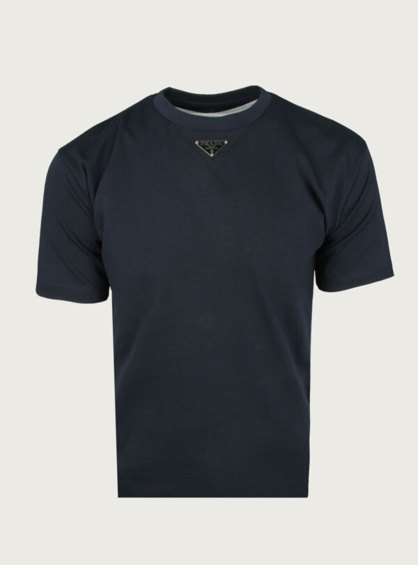 T-shirt Steel Patch Neck Navy Blue