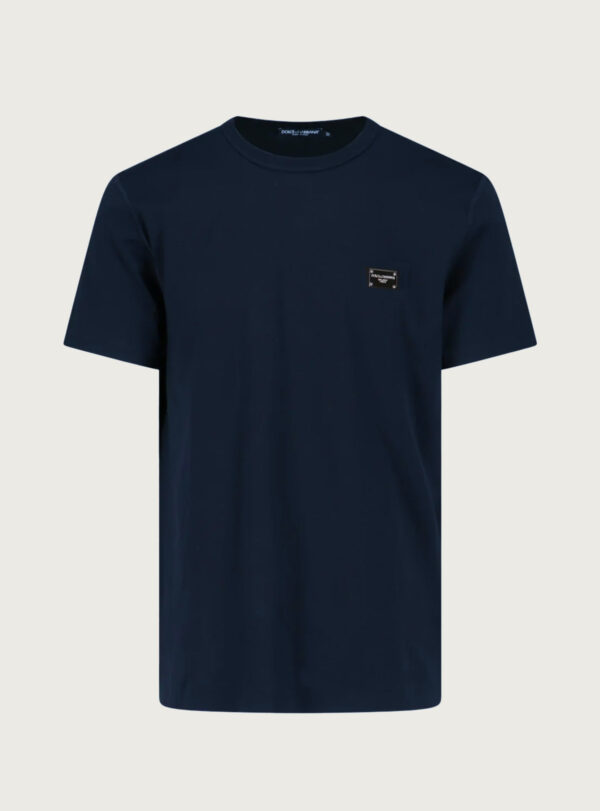 T-shirt Steel Logo Plaque Navy Blue