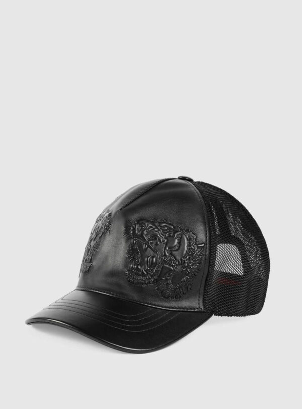 Cap Baseball GG Leather Lion