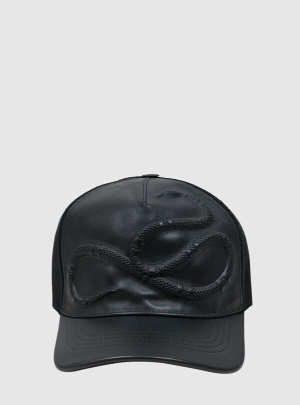 Cap Baseball GG Leather Snake