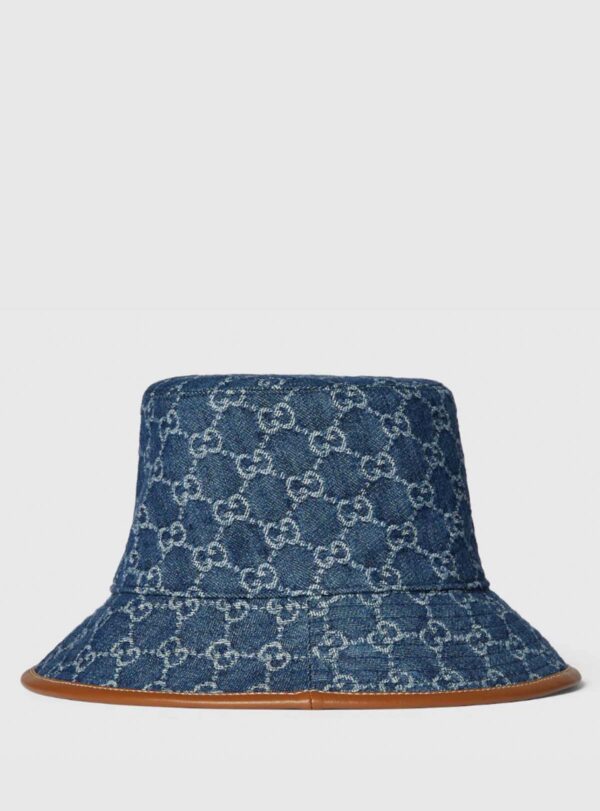 Cap Bucket Hat Denim GG Canvas