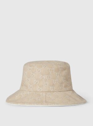 Cap Bucket Hat GG Canvas White