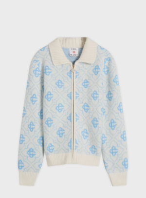 Seater Monogram Mohair Blend Zip Up