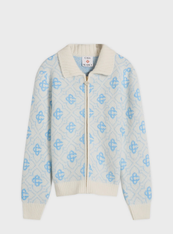 Seater Monogram Mohair Blend Zip Up