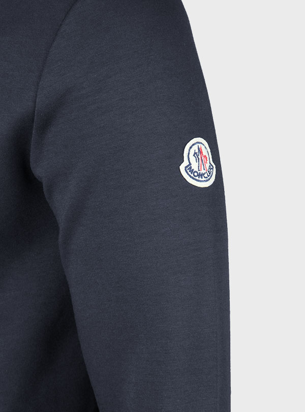 Sweater Tricolor-Trimmed Zip-Up