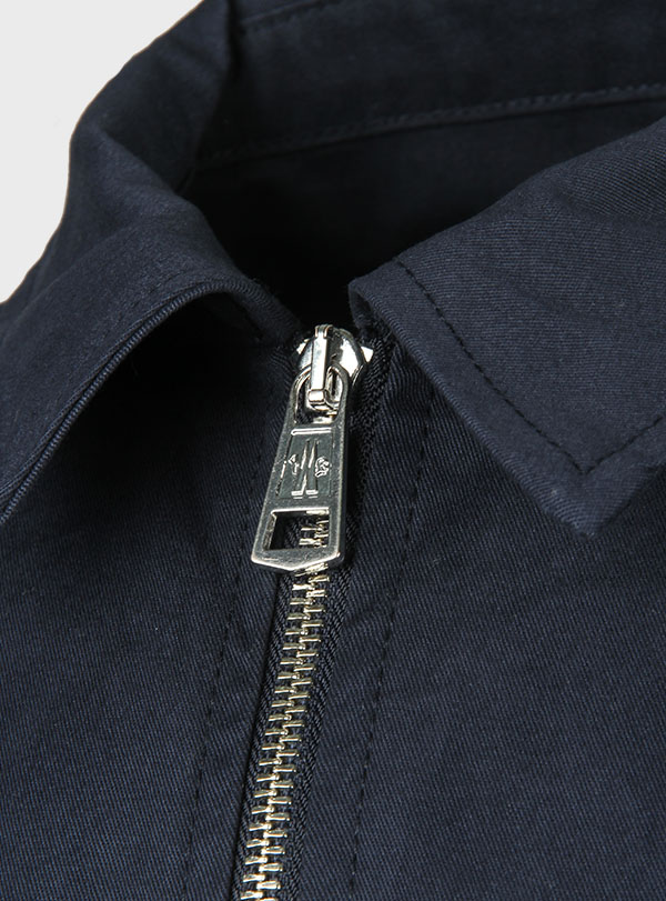 Jacket Gabardine Zip-Up Navy