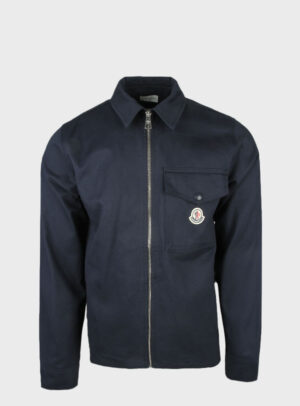 Jacket Gabardine Zip-Up Navy