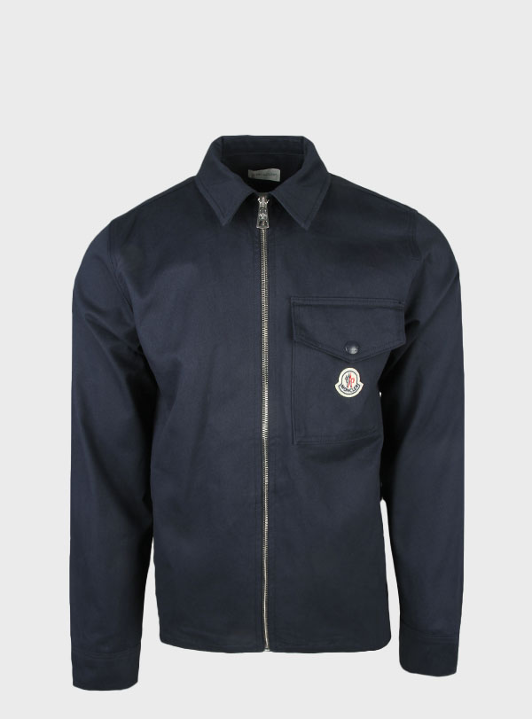 Jacket Gabardine Zip-Up Navy