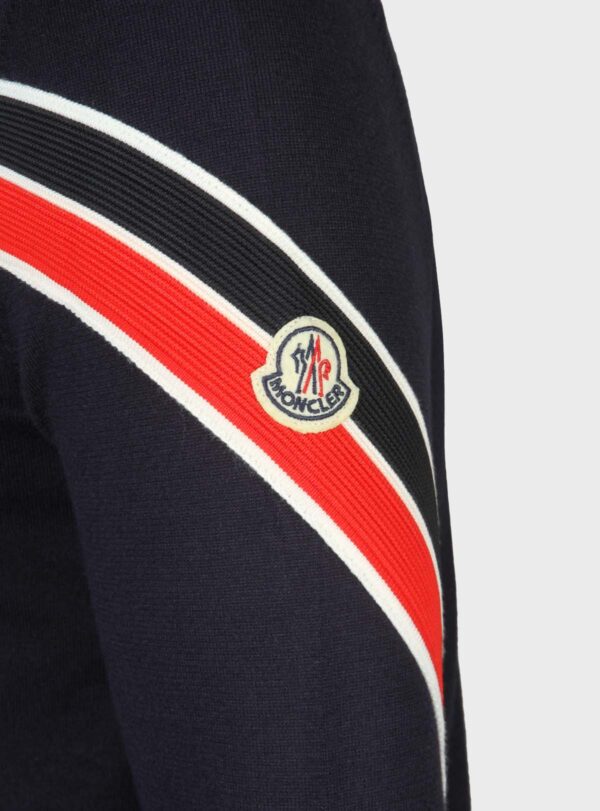 Sweater Knit Triclour Navy Blue