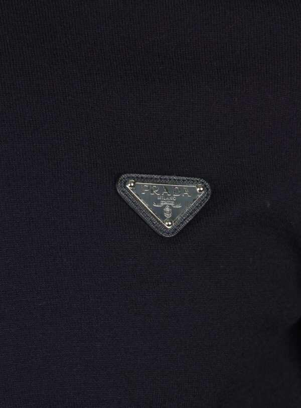 Sweater Knit Triangle Patch Navy Blue