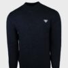 Sweater Knit Triangle Steel Logo Navy Blue