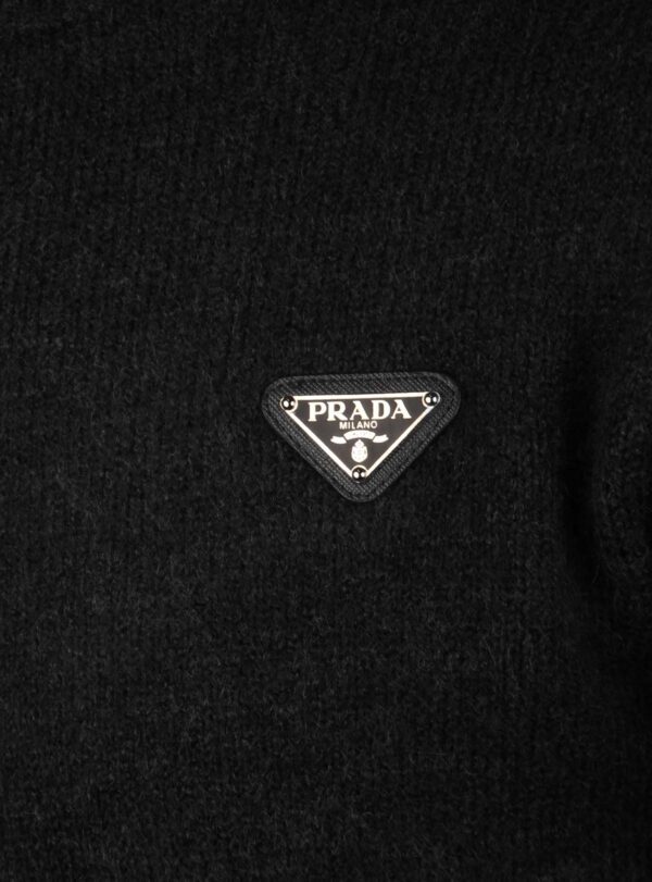 Sweater Knit Triangle Steel Logo Black