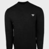Sweater Knit Triangle Steel Logo Black