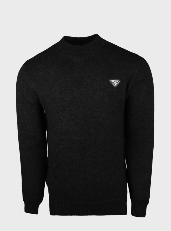 Sweater Knit Triangle Steel Logo Black