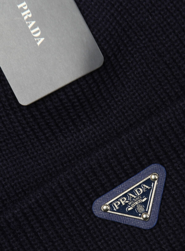Beanie Triangle Logo Patch Navy Blue