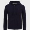 Hoodie Zipper Cashmere Blend Navy Blue