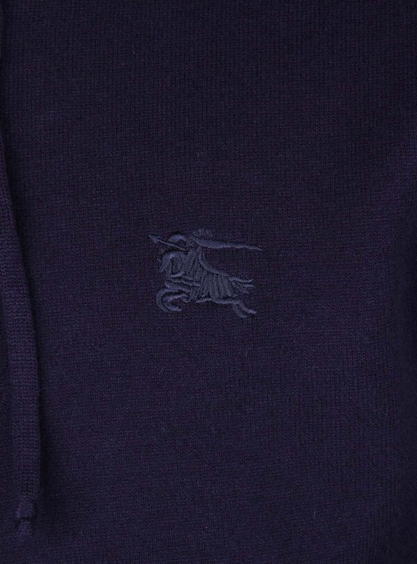 Hoodie Zipper Cashmere Blend Navy Blue