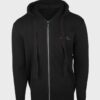 Hoodie Zipper Knit Embroidery Logo Black