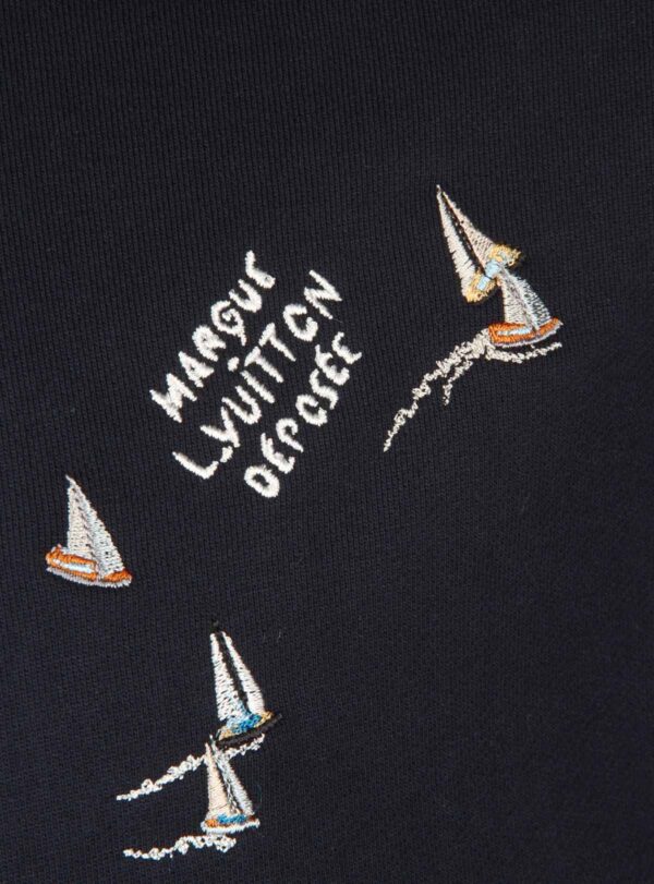 Hoodie Embroider Signature Navy Blue