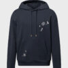Hoodie Embroider Signature Navy Blue