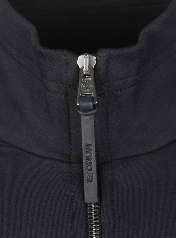 Sweater Quarter Zip Black Patch Navy