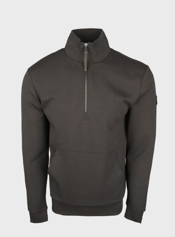 Sweater Quarter Zip Black Patch