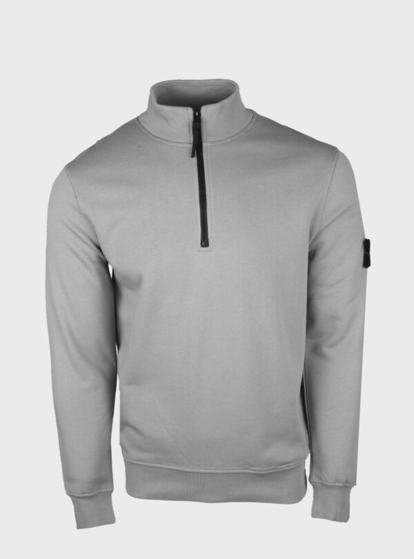 Sweater Quarter Zipper Compass Patch