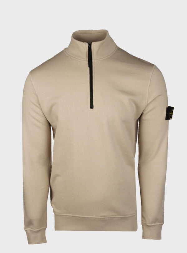 Sweater Quarter Zipper Compass Patch