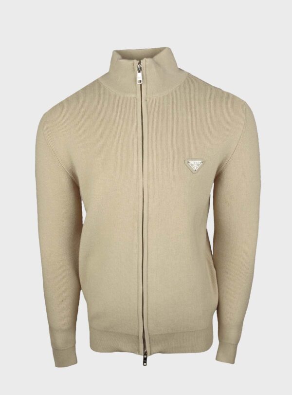 Sweater Zipper Knit Triangle Patch