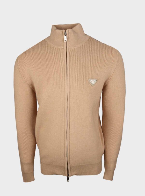 Sweater Zipper Knit Triangle Patch